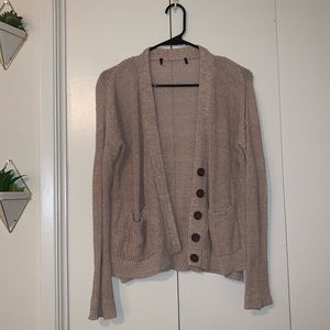 Forever 21 Marled Oatmeal Tan Cardigan Sweater